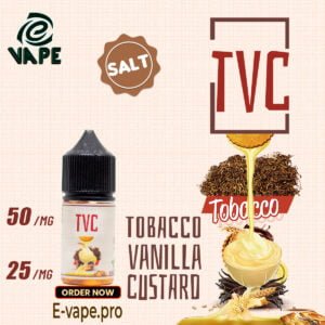 Introducing our premium Tobacco Vanilla Custard Salt Nicotine, a must-have for all vaping enthusiasts.